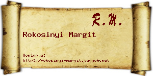 Rokosinyi Margit névjegykártya